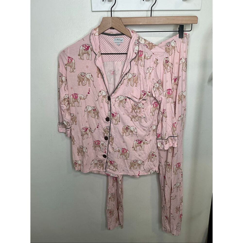 PJ Salvage Elephant Modal Blend PJ Set | Pink in Small
